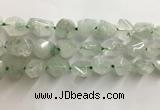 CNG3540 15.5 inches 8*12mm - 10*14mm nuggets green quartz beads