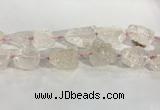 CNG3559 15.5 inches 18*20mm - 25*30mm nuggets rough rose quartz beads