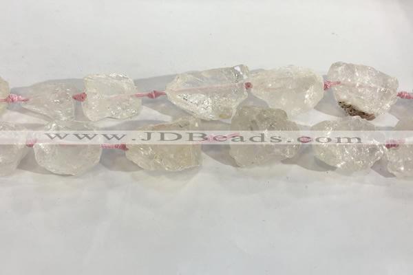 CNG3559 15.5 inches 18*20mm - 25*30mm nuggets rough rose quartz beads