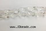 CNG3593 15*25mm - 20*35mm faceted nuggets white crystal beads