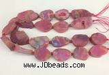 CNG3621 20*35mm - 30*45mm freeform plated druzy agate beads