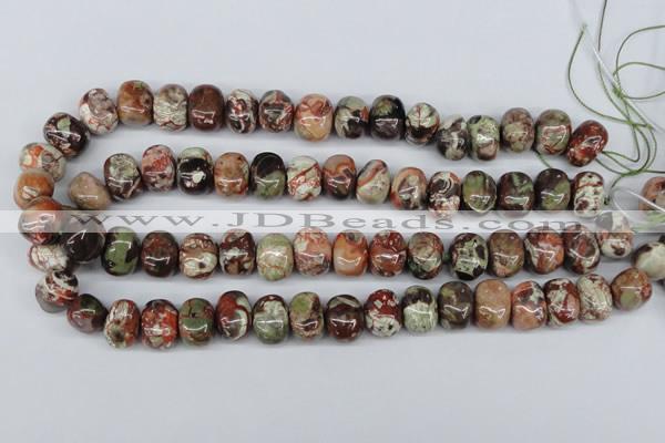 CNG37 15.5 inches 11*15mm nuggets rainforest agate gemstone beads