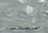 CNG402 15.5 inches 15*20mm faceted nuggets white crystal beads