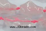 CNG422 15.5 inches 15*20mm - 22*34mm nuggets rose quartz beads