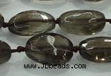 CNG475 15.5 inches 15*20mm - 25*35mm faceted nuggets smoky quartz beads