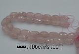 CNG5004 15.5 inches 15*25mm faceted rice rose quartz beads