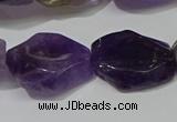 CNG5104 15.5 inches 14*20mm - 18*25mm freeform amethyst beads