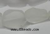 CNG5112 15.5 inches 14*20mm - 18*25mm freeform matte white crystal beads