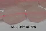 CNG5114 15.5 inches 14*20mm - 18*25mm freeform matte rose quartz beads