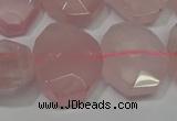 CNG5127 15.5 inches 15*18mm - 15*20mm faceted freeform rose quartz beads