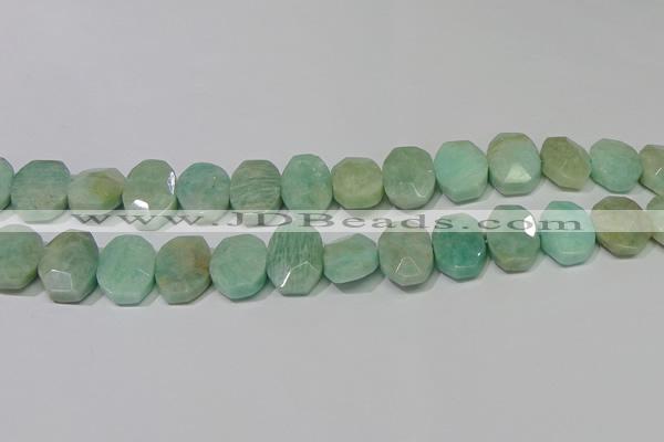 CNG5140 15.5 inches 15*18mm - 15*20mm faceted freeform amazonite beads