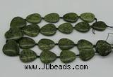 CNG5166 15.5 inches 16*22mm - 30*35mm freeform green lace gemstone beads