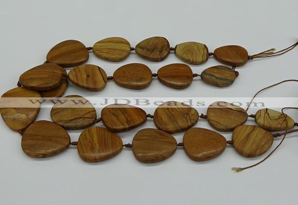 CNG5172 15.5 inches 16*22mm - 30*35mm freeform picture jasper beads