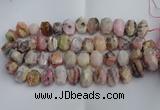 CNG5205 12*16mm - 15*20mm faceted nuggets pink opal gemstone beads