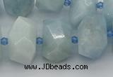 CNG5218 15.5 inches 12*16mm - 15*20mm faceted nuggets aquamarine beads