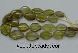 CNG5284 15.5 inches 20*30mm - 35*45mm faceted freeform lemon quartz beads