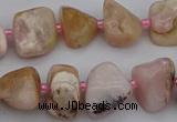 CNG5294 15.5 inches 8*12mm - 15*20mm nuggets pink opal gemstone beads