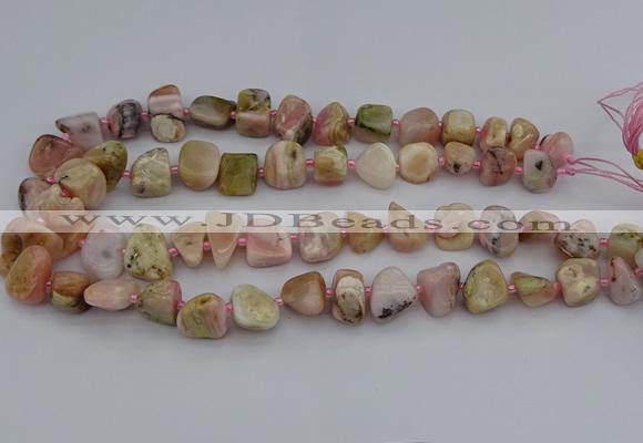 CNG5294 15.5 inches 8*12mm - 15*20mm nuggets pink opal gemstone beads