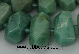 CNG5338 15.5 inches 12*16mm - 15*20mm faceted nuggets amazonite beads