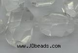 CNG5343 15.5 inches 12*16mm - 15*25mm faceted nuggets white crystal beads