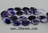 CNG5346 15.5 inches 25*35mm - 30*40mm faceted freeform agate beads