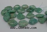 CNG5353 15.5 inches 20*30mm - 35*45mm faceted freeform amazonite beads