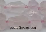 CNG5371 15.5 inches 12*16mm - 18*25mm faceted nuggets rose quartz beads