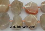 CNG5385 15.5 inches 12*16mm - 18*25mm faceted nuggets moonstone beads