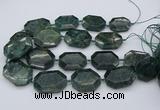 CNG5419 20*30mm - 35*45mm faceted freeform green apatite beads