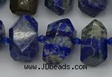 CNG5425 12*16mm - 15*20mm faceted nuggets lapis lazuli beads