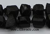 CNG5458 15.5 inches 8*12mm - 12*16mm nuggets black tourmaline beads