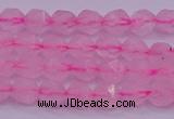 CNG5481 15.5 inches 6mm faceted nuggets rose quartz beads