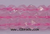 CNG5482 15.5 inches 8mm faceted nuggets rose quartz beads