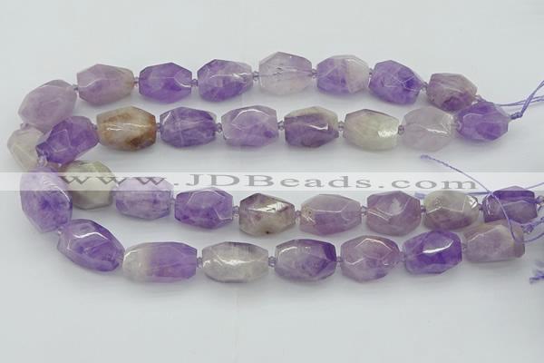 CNG5510 12*16mm - 15*25mm faceted nuggets lavender amethyst beads