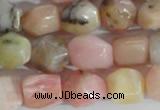 CNG556 15.5 inches 8*10mm nuggets pink opal gemstone beads