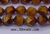 CNG5576 15.5 inches 6mm faceted nuggets yellow tiger eye beads