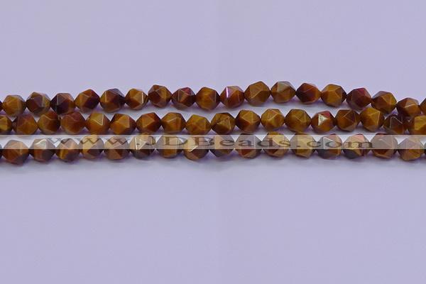 CNG5576 15.5 inches 6mm faceted nuggets yellow tiger eye beads