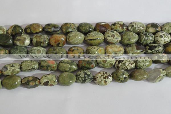 CNG558 15.5 inches 13*18mm nuggets rhyolite gemstone beads