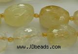 CNG5606 15.5 inches 12*16mm - 15*22mm faceted nuggets citrine beads