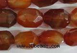 CNG561 15.5 inches 14*20mm faceted nuggets red agate beads