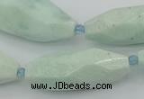 CNG5637 15.5 inches 15*35mm - 18*40mm faceted rice amazonite beads