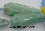 CNG5638 15.5 inches 15*35mm - 18*45mm faceted teardrop amazonite beads