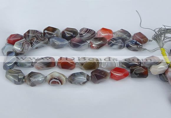 CNG5681 12*16mm - 15*25mm faceted nuggets botswana agate beads