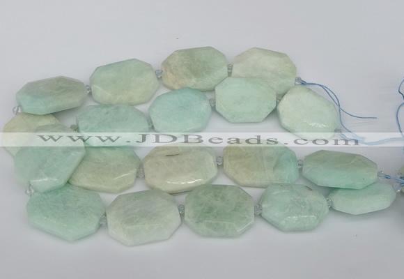 CNG5691 15.5 inches 20*30mm - 35*45mm faceted freeform amazonite beads