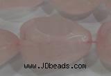 CNG572 15.5 inches 18*30mm nuggets rose quartz beads