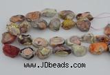 CNG5733 18*25mm - 22*35mm nuggets pink botswana agate beads