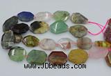 CNG5742 20*30mm - 35*45mm faceted freeform mixed gemstone beads