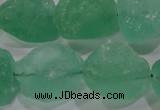 CNG575 15.5 inches 16*18mm nuggets green fluorite gemstone beads