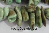 CNG579 15.5 inches 8*20mm nuggets african turquoise chips beads