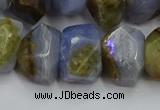 CNG5800 12*16mm - 13*18mm faceted nuggets blue lace agate beads